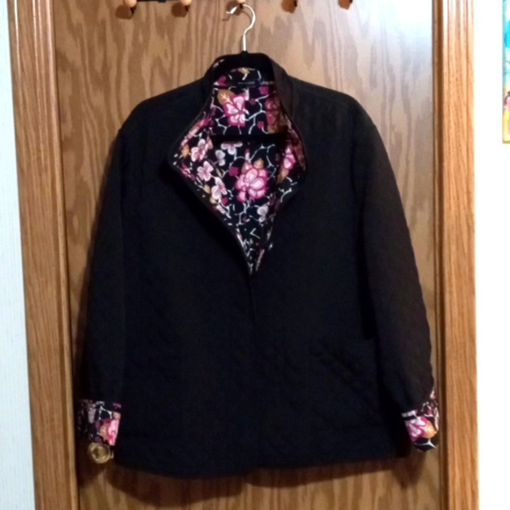 Talbot's, reversable quilted, artsy, boho, granny core, prairie,